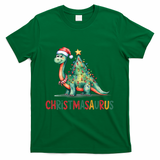 Chrismasaurus Dinosaur Christmas Tree Cute T-Shirt - Irish Green