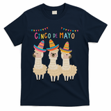 Cinco De Mayo Llama Fiesta T-Shirt - Navy