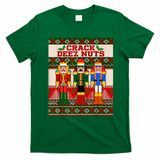 Crack Deez Nuts Nutcracker Ugly Christmas Sweater T-Shirt - Irish Green