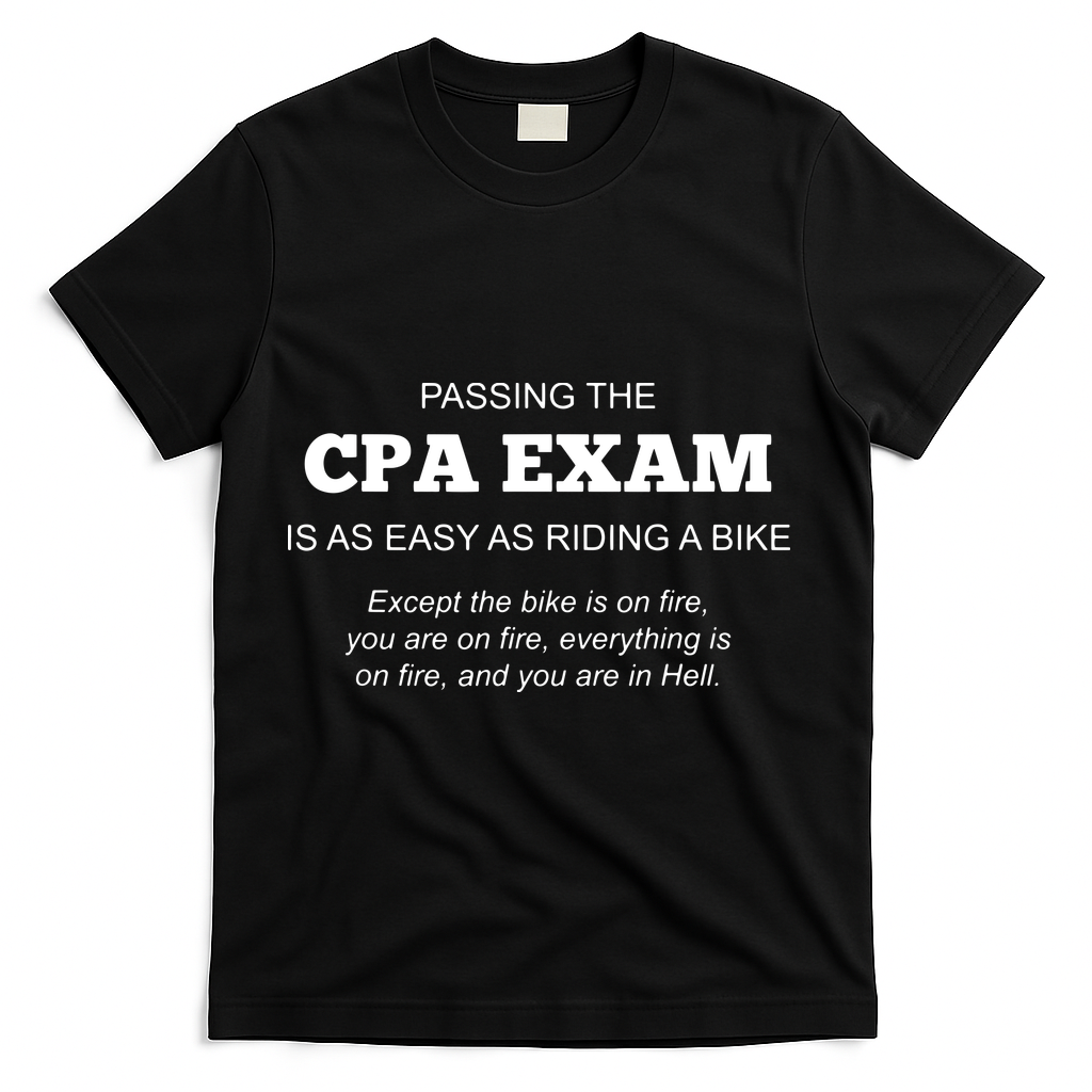CPA Exam Accounting Major Certified Public Accountant T-Shirt - Black