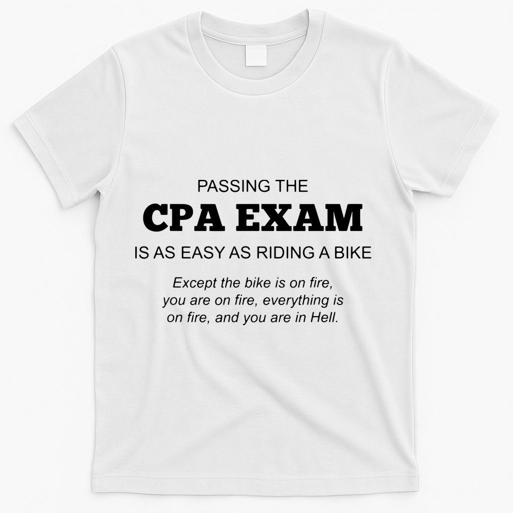 CPA Exam Accounting Major Certified Public Accountant T-Shirt - White