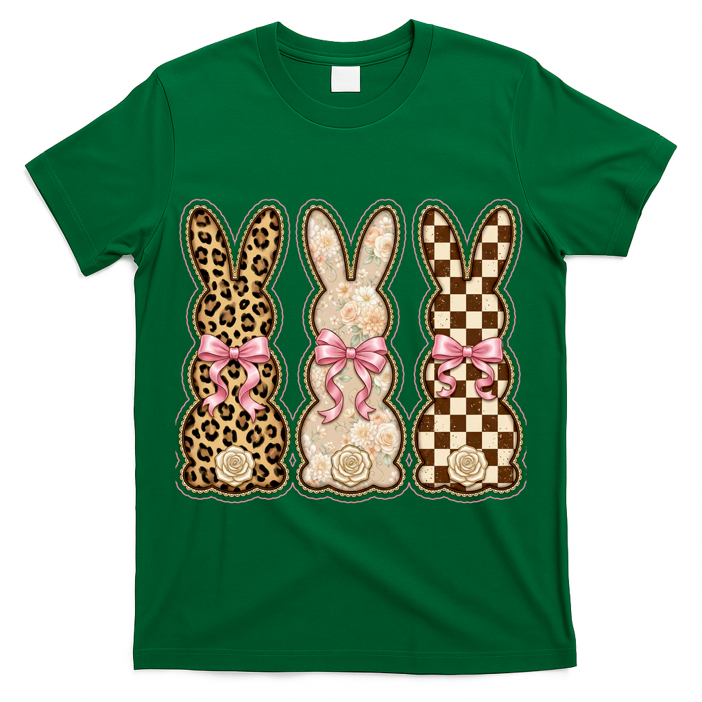 Cute Easter Girly Coquette Bunnies T-Shirt