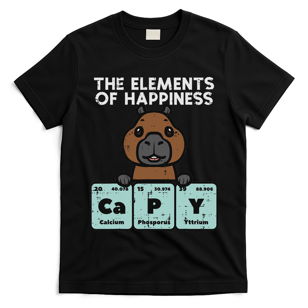 Capybara Elements Of Happiness Capy Science Women T-Shirt