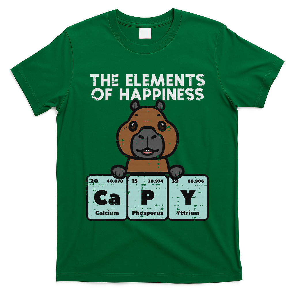 Capybara Elements Of Happiness Capy Science Women T-Shirt