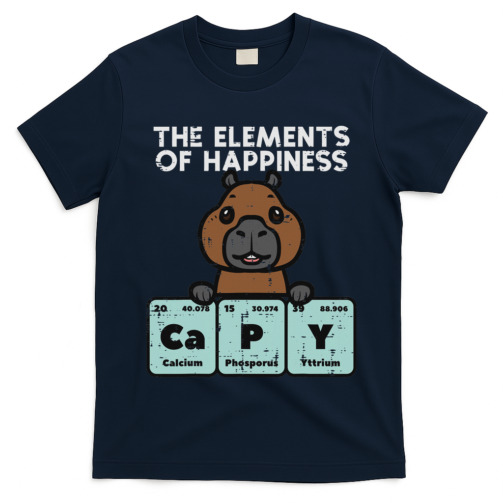 Capybara Elements Of Happiness Capy Science Women T-Shirt