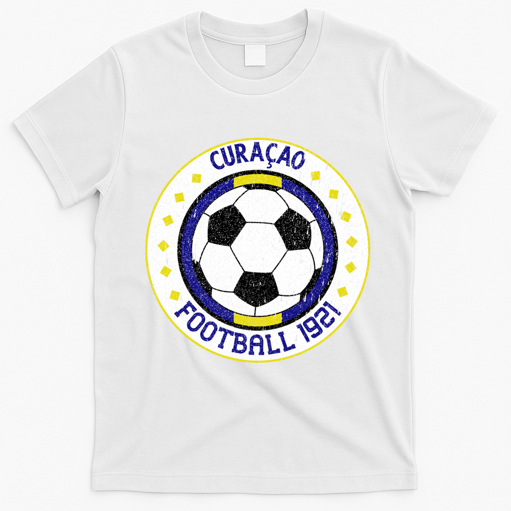 Curaçao Football 1921 Vintage Soccer Crest T-Shirt - White