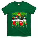Cute French Bulldog Dog In Sock Christmas Santa Xmas Dog Cool Gift T-Shirt - Irish Green