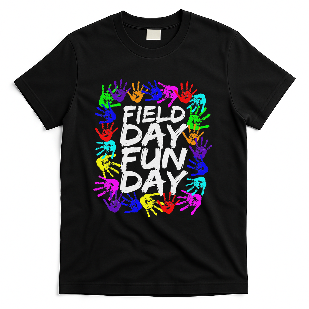 Cute Field Day Teacher T-Shirt - Black