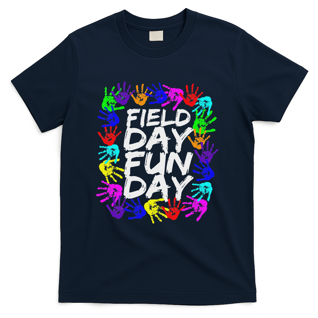 Cute Field Day Teacher T-Shirt - Navy
