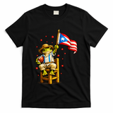 Coqu? Frog Football Fan Puerto Rico Flag T-Shirt