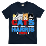 Cats For Harris Vote Kamala Harris 2024 Election T-Shirt