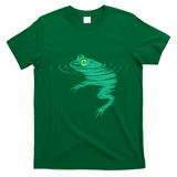 Cosmic Frog In Water Ripples Nature Wildlife T-Shirt - Irish Green