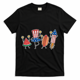 Cute Fourth Of July Summer Fun Group T-Shirt - Black