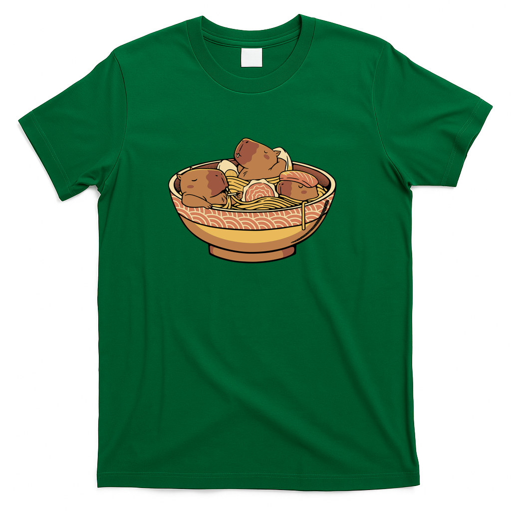 Capybara Funny Ramen by Tobe Fonseca - Green