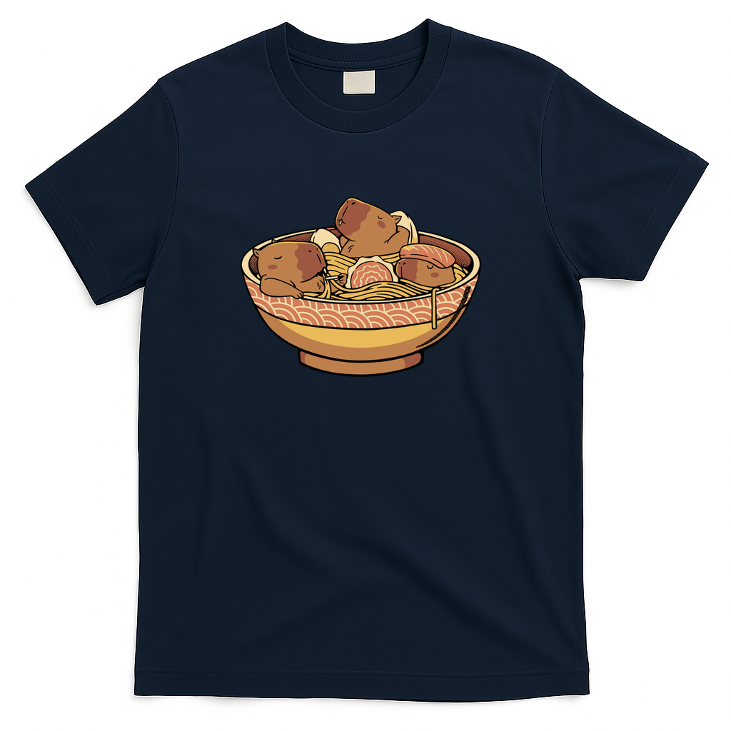 Capybara Funny Ramen by Tobe Fonseca - Navy