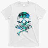Cool Summer Graphic Skull T-Shirt - White
