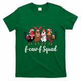 Christmas F-Caw-F Squad Funny Festive Chicken T-Shirt - Irish Green