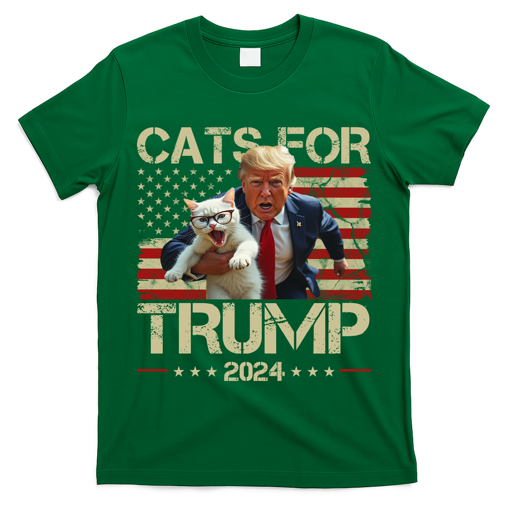 Cats For Trump 2024 Funny Vote Donald Trump T-Shirt