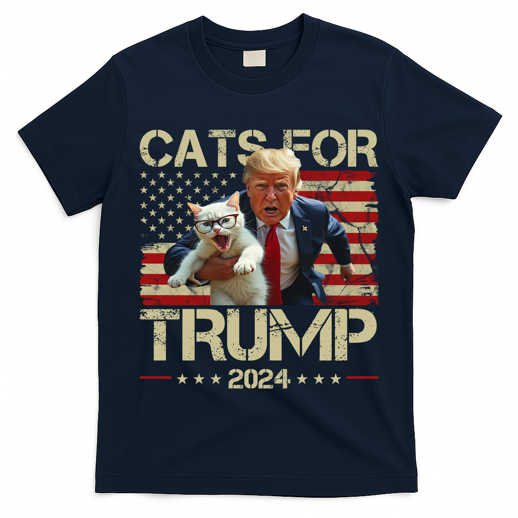 Cats For Trump 2024 Funny Vote Donald Trump T-Shirt