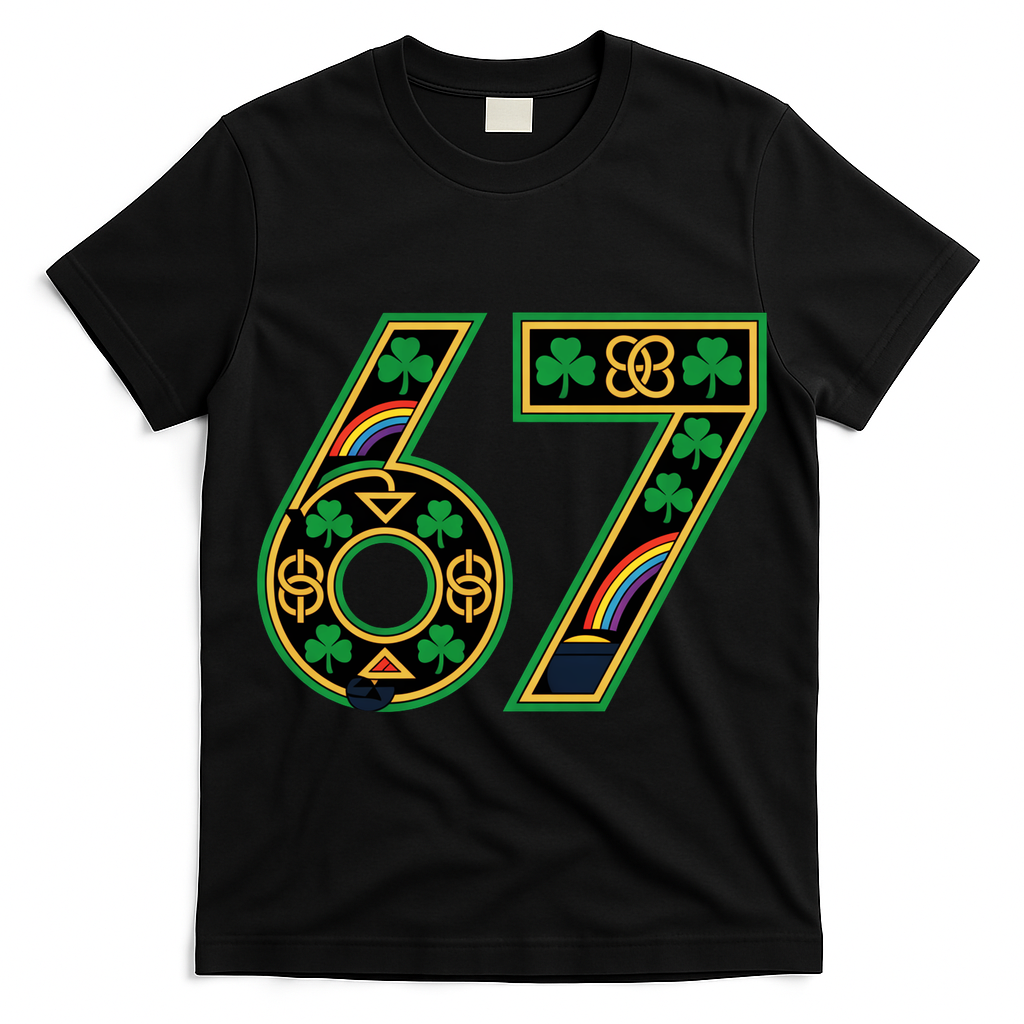 Celtic Graphic 67 Irish Clover Shamrock St Patricks Day T-Shirt