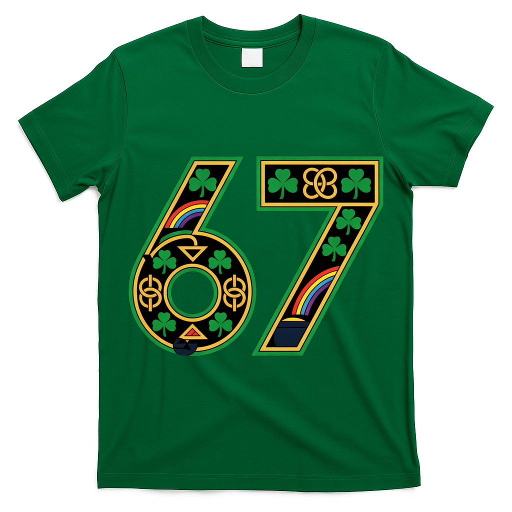 Celtic Graphic 67 Irish Clover Shamrock St Patricks Day T-Shirt