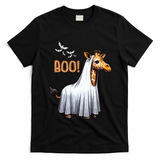 Cute Giraffe Boo Halloween Costume Zoo Lover T-Shirt - Black