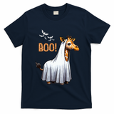 Cute Giraffe Boo Halloween Costume Zoo Lover T-Shirt - Navy Blue