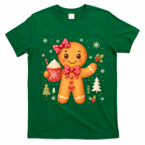 Cute Gingerbread Christmas Snow Cute Gifts T-Shirt - Irish Green