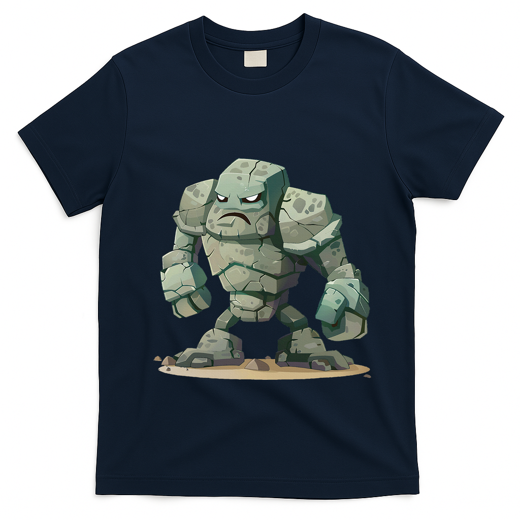 Cool Golem Costume T-Shirt - Navy Blue