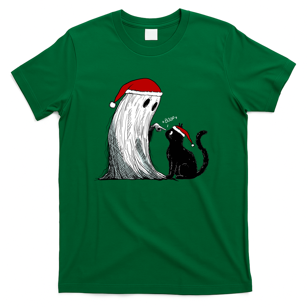 Christmas Ghost Doing A Boop - Green