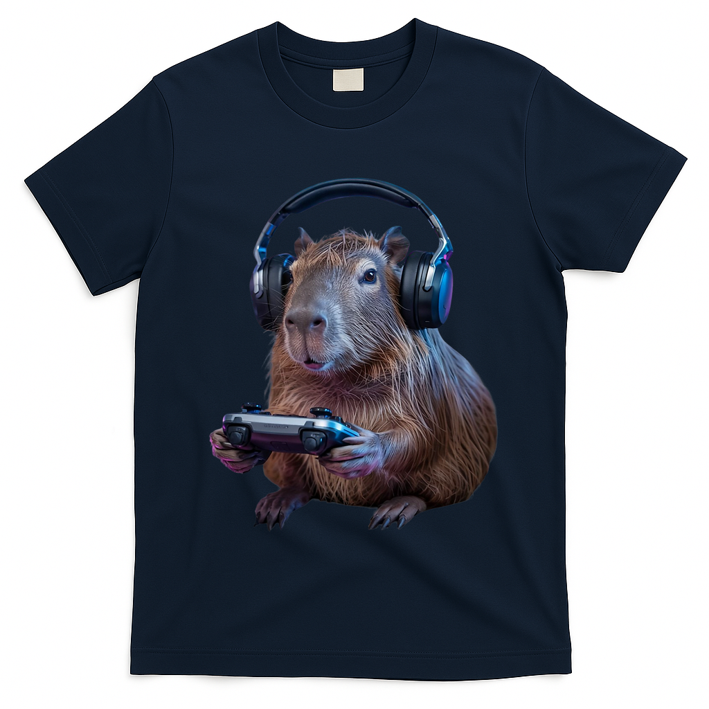 Capybara Gaming - Funny Gamer Capybara  T-Shirt