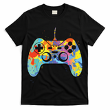 Colorful Gamer Graphic Gaming Controller Graphic T-Shirt