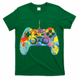 Colorful Gamer Graphic Gaming Controller Graphic T-Shirt