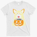Corgi Ghost Halloween Costume for Dog Lovers T-Shirt - White