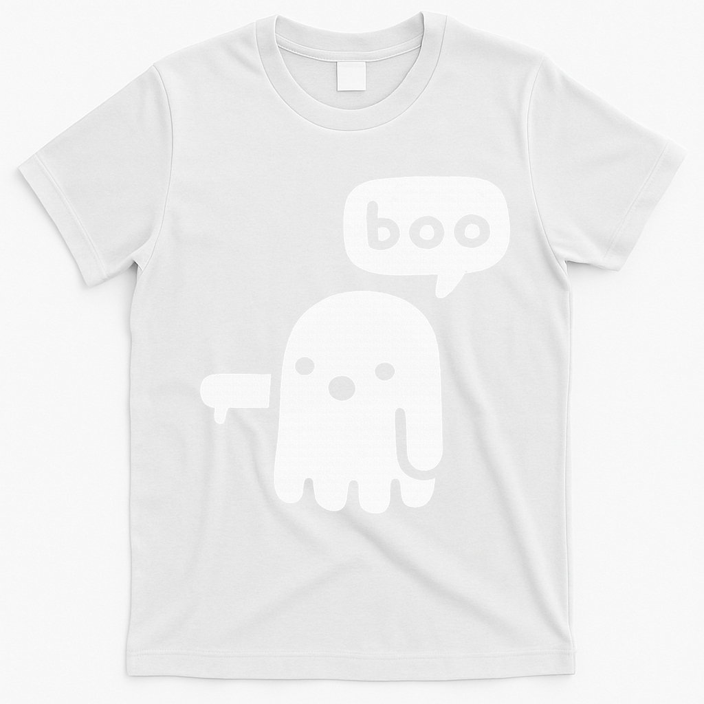 Chunky Ghost Of Disapproval Boo Halloween T-Shirt - White