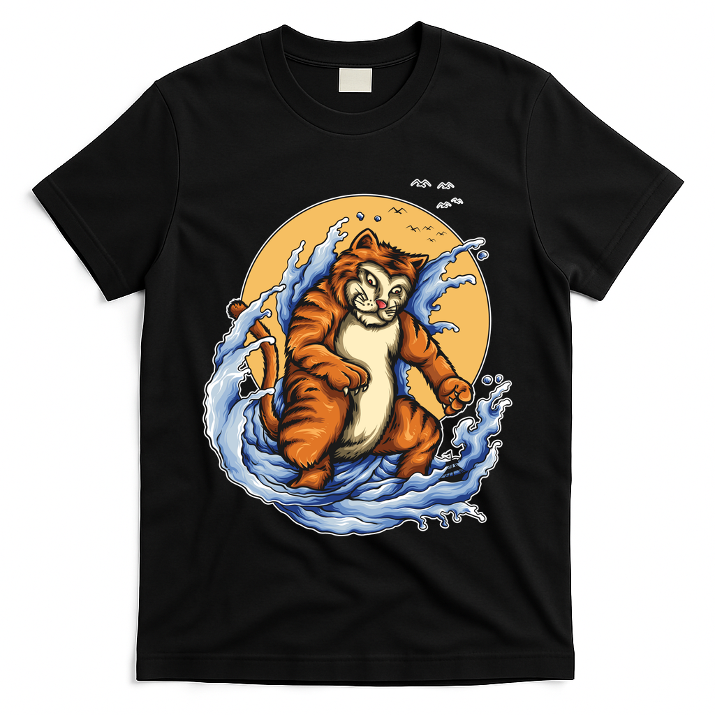 Catzilla Great Wave T-Shirt