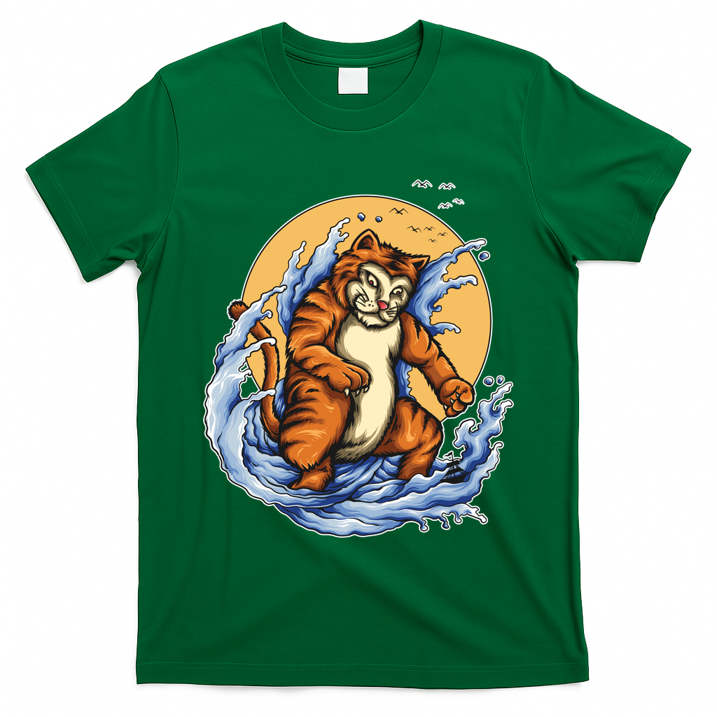 Catzilla Great Wave T-Shirt