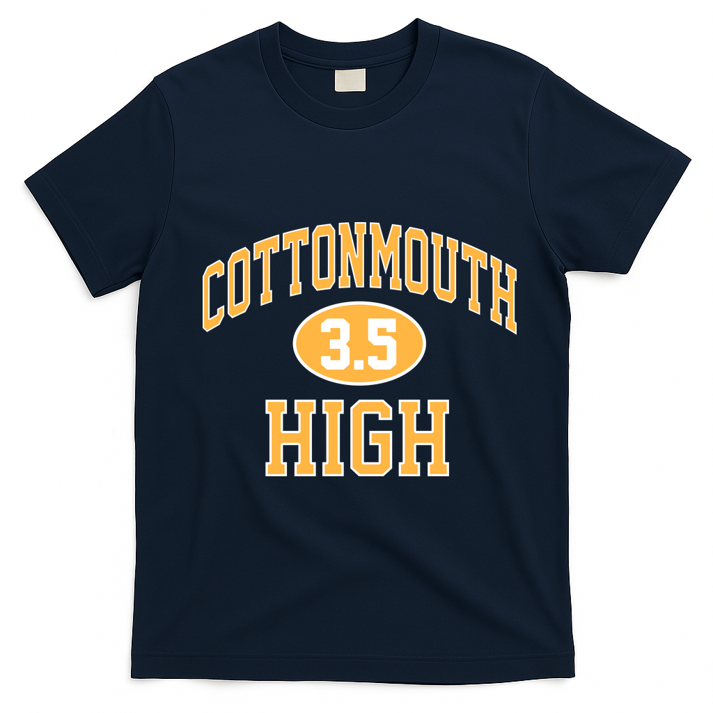 Cottonmouth High T-Shirt - Navy Blue