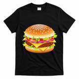 Cheeseburger Hamburger Burger Funny Food Halloween Costume T-Shirt - Black