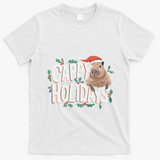 Cappy Holidays Capybara Christmas T-Shirt - White