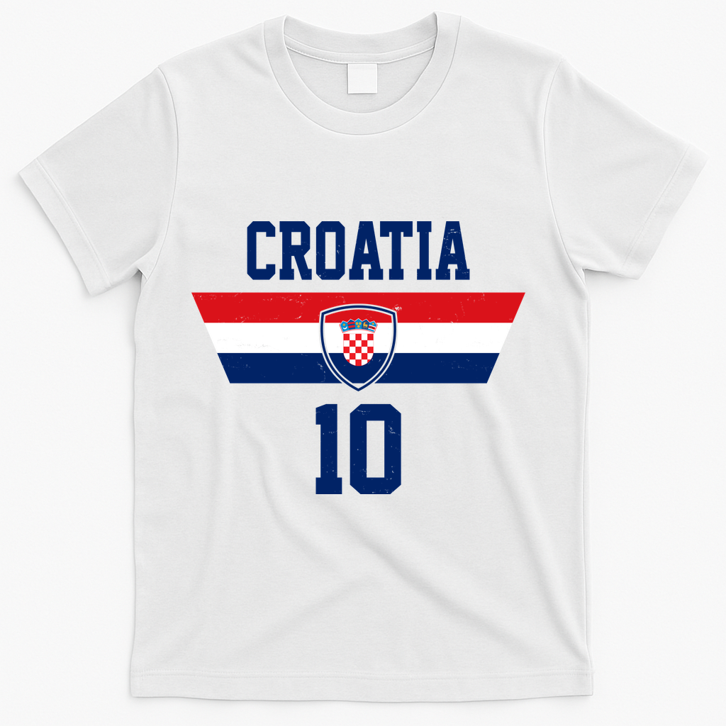 Croatia Hrvatska Flag Zagreb Croatian Soccer Jersey T-Shirt - White