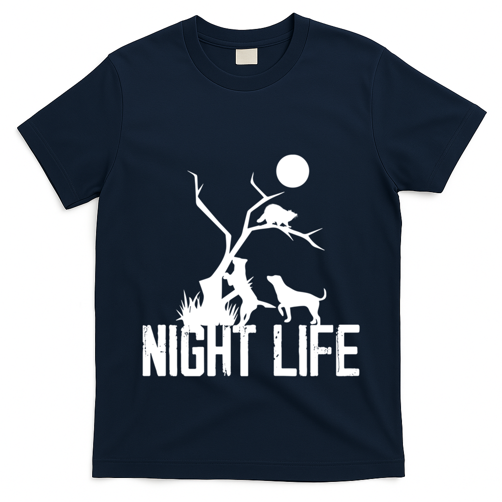 Coon Hound Hunting Night Life Hunting Dog Coon Hunting Funny Gift T-Shirt