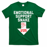 Crude Humor Inappropriate Emotional Support Snake Halloween T-Shirt - Irish Green