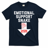 Crude Humor Inappropriate Emotional Support Snake Halloween T-Shirt - Navy Blue