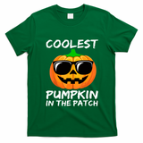 Cute Halloween Kids Coolest Pumpkin In The Patch Glasses Teens Gift T-Shirt - Irish Green