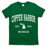 Copper Harbor Michigan Mi Vintage Established Athletic Sports Design T-Shirt