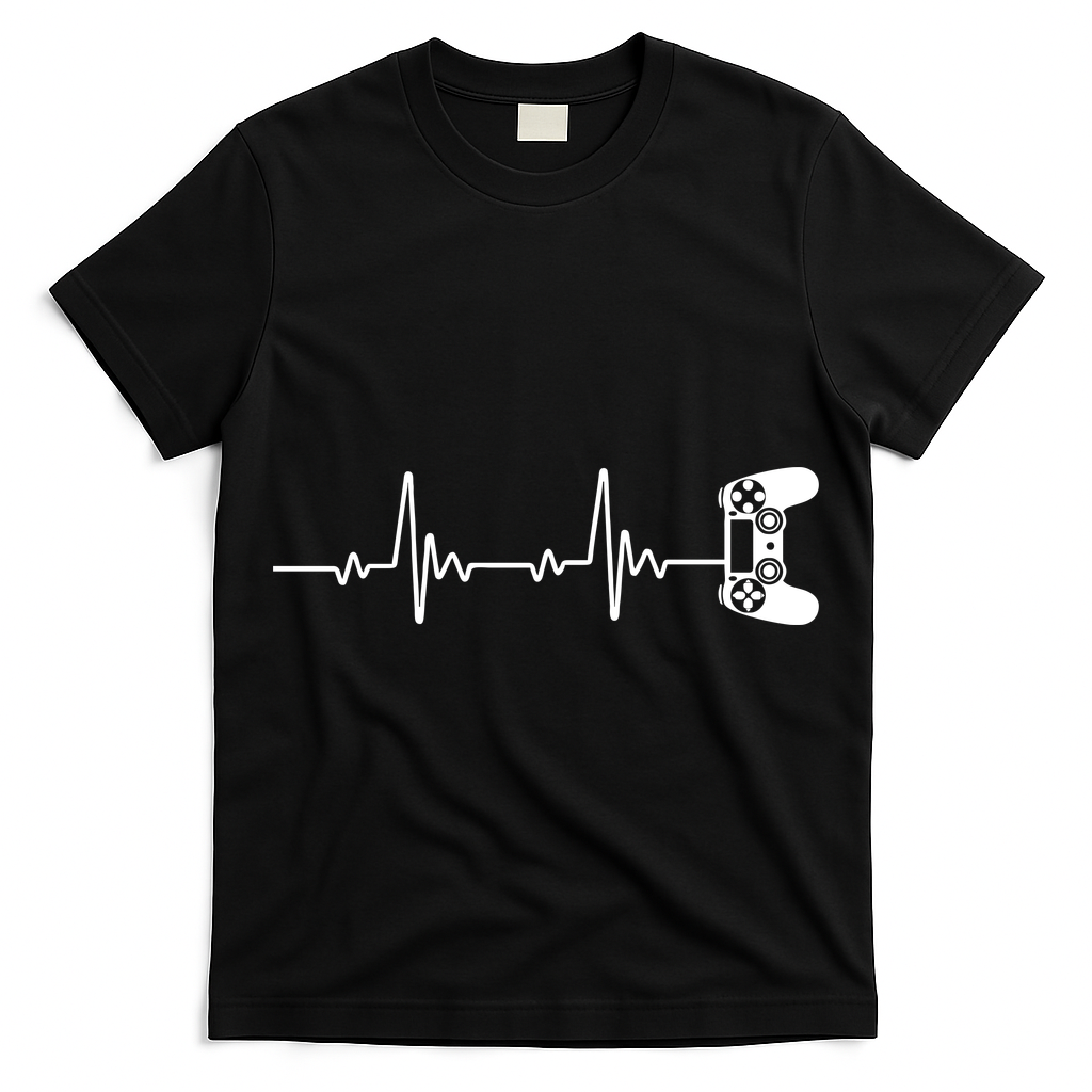 Gamer Controller Heartbeat Pules T-Shirt