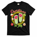 Christmas In July Summer Flip Flops T-Shirt - Black