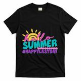 Cute Hello Summer #Happy Last Day T-Shirt - Black