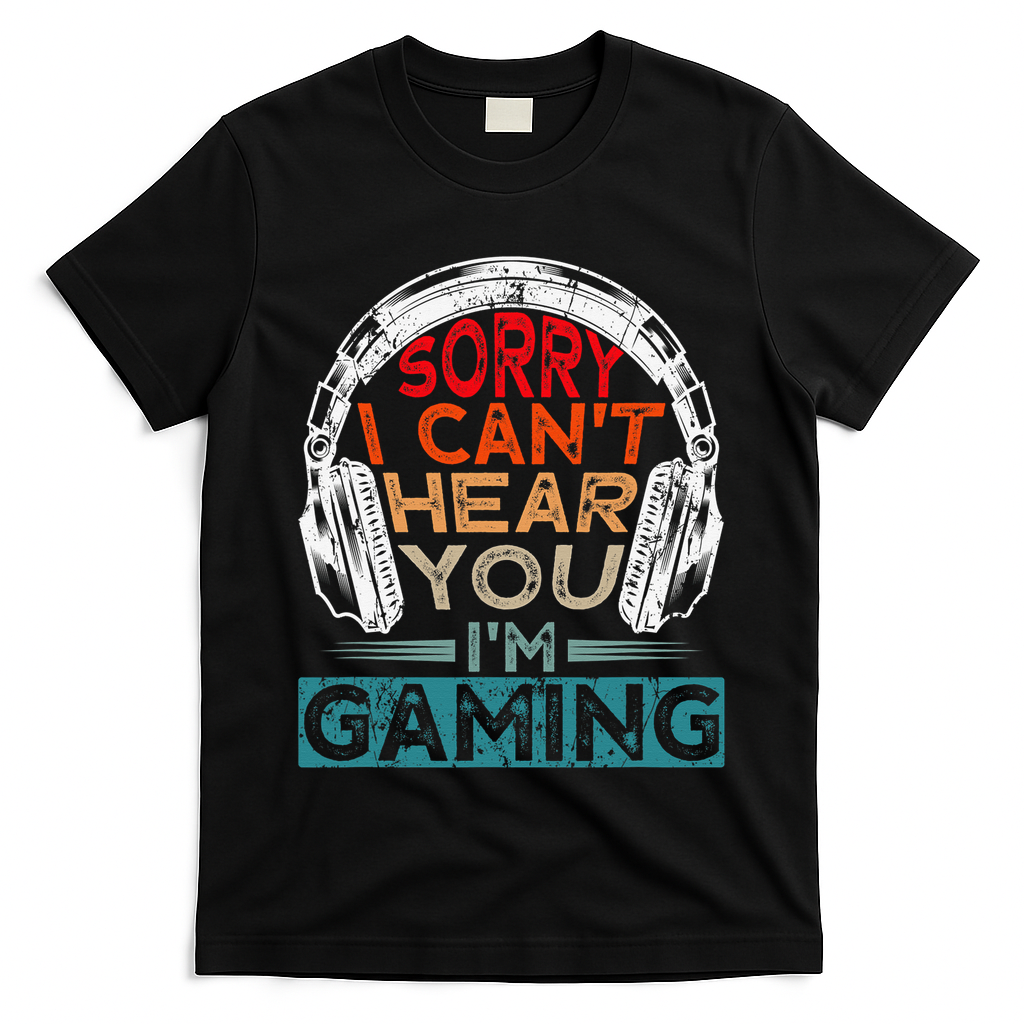 Can't Hear You I'm Gaming Gamer Assertion Gift Idea T-Shirt